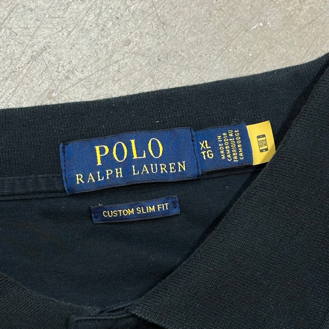 XL 폴로랄프로렌 커스텀 슬림핏 블랙 반팔 카라티 상품이미지4