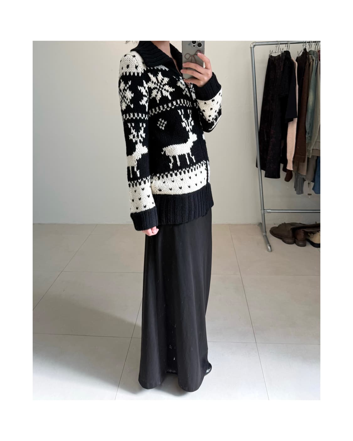 빈티지 니트 집업 상품이미지5