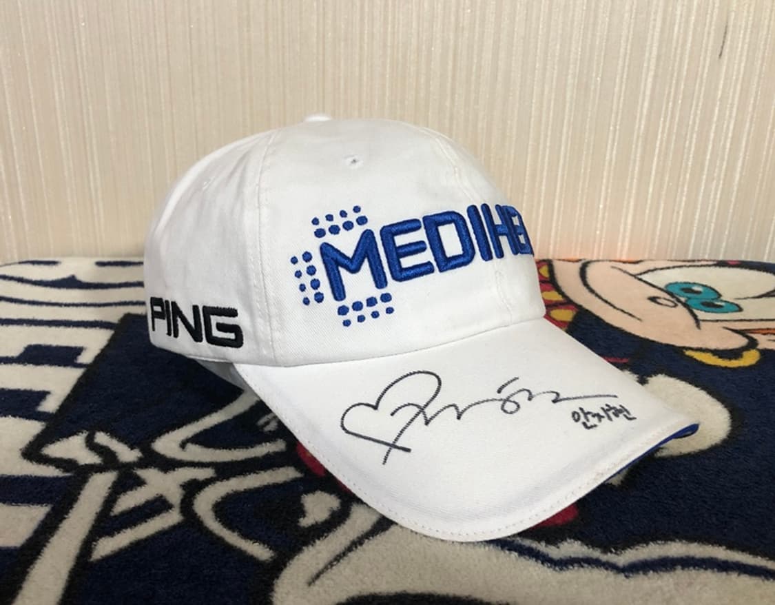핑골프 메디힐골프단 프로골퍼모자/캡/안지현프로 싸인모자 상품이미지6
