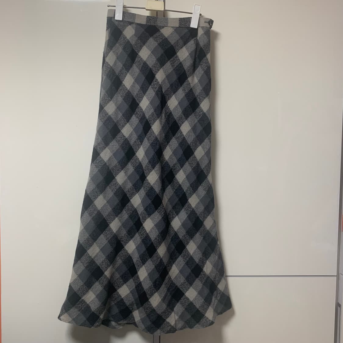 일본빈티지 모리걸 체크 롱스커트 상품이미지1