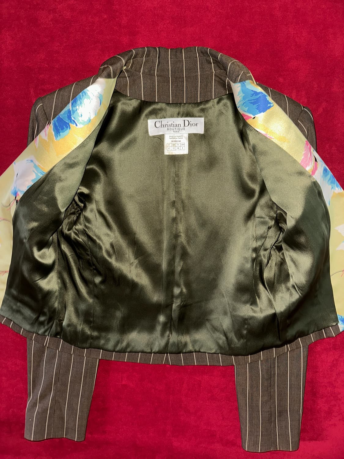 Christian Dior 핀스트라이프 플로럴 테일러드 수트 상품이미지4