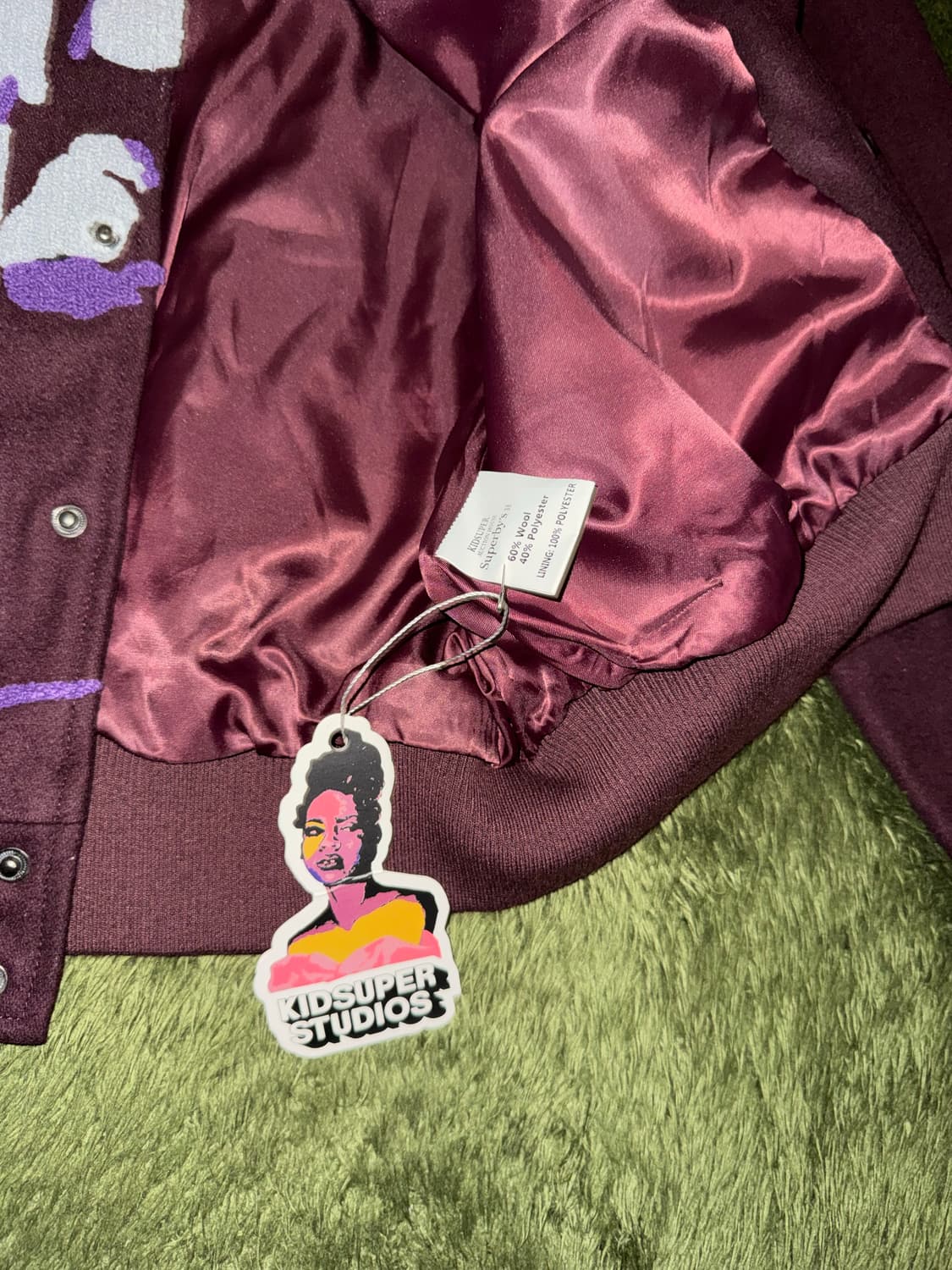 [M] Kidsuper 키드슈퍼 스튜디오 LFLS 바시티 자켓 버건디 상품이미지6