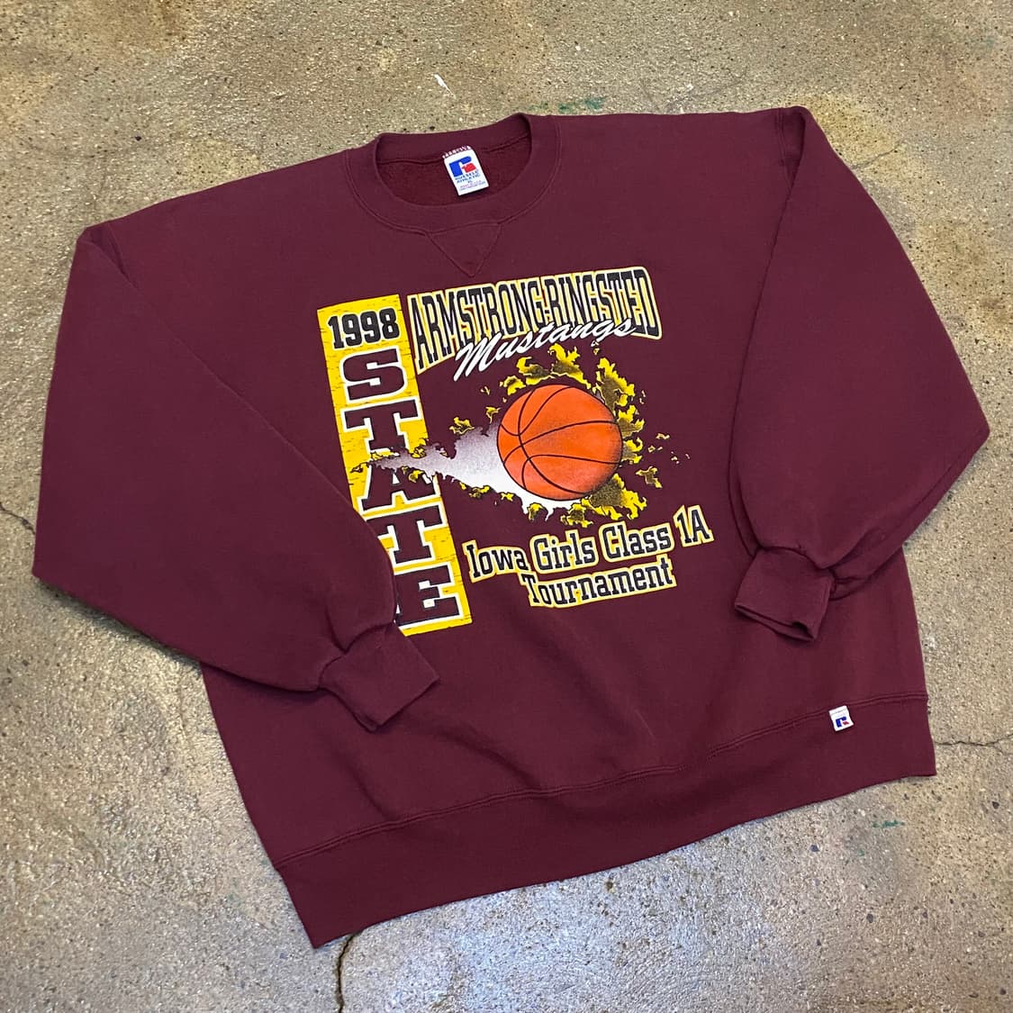레어 90s Made in USA 미국 빈티지 러셀 농구 맨투맨 상품이미지2