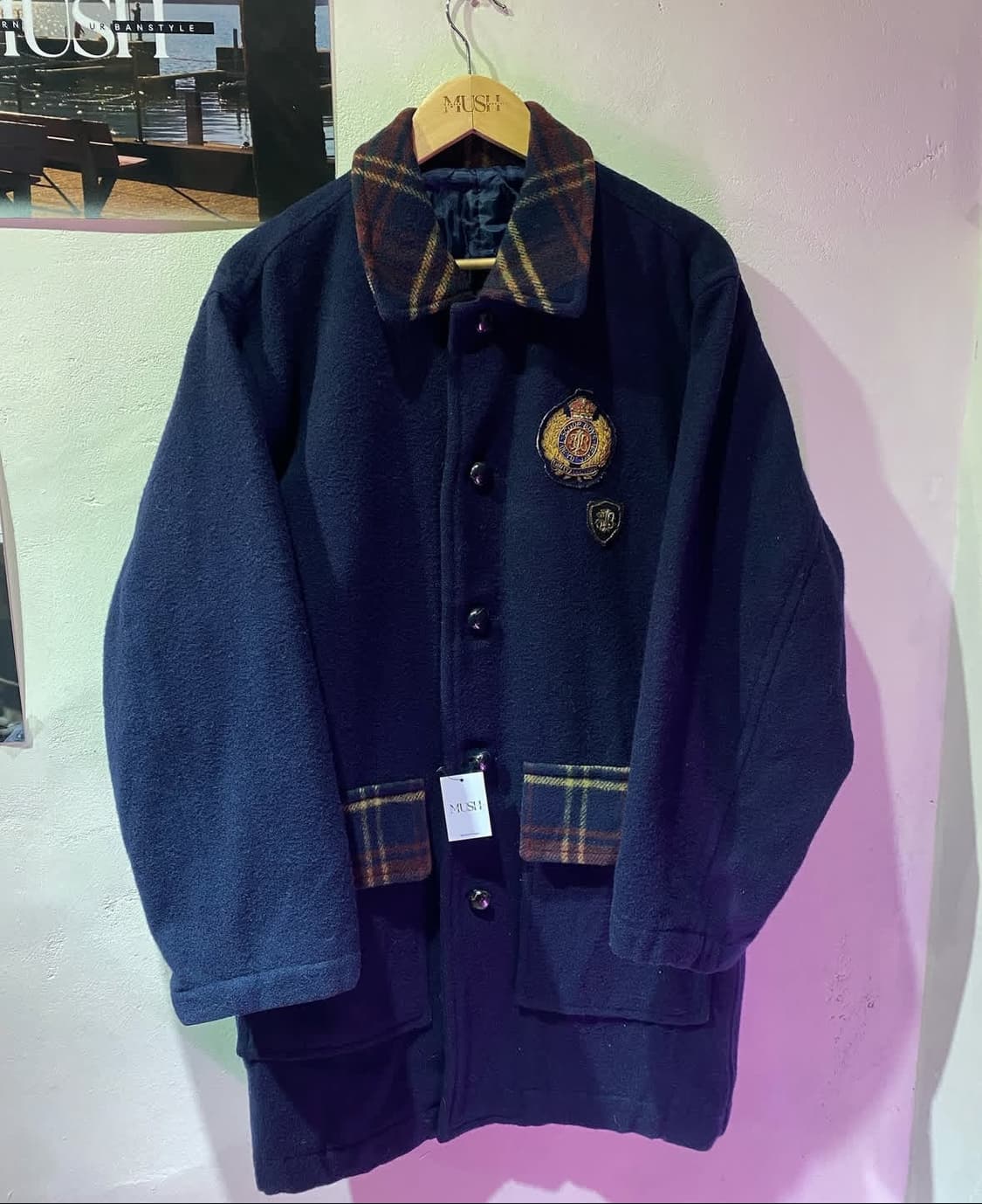 프레피 롱 코트 상품이미지1