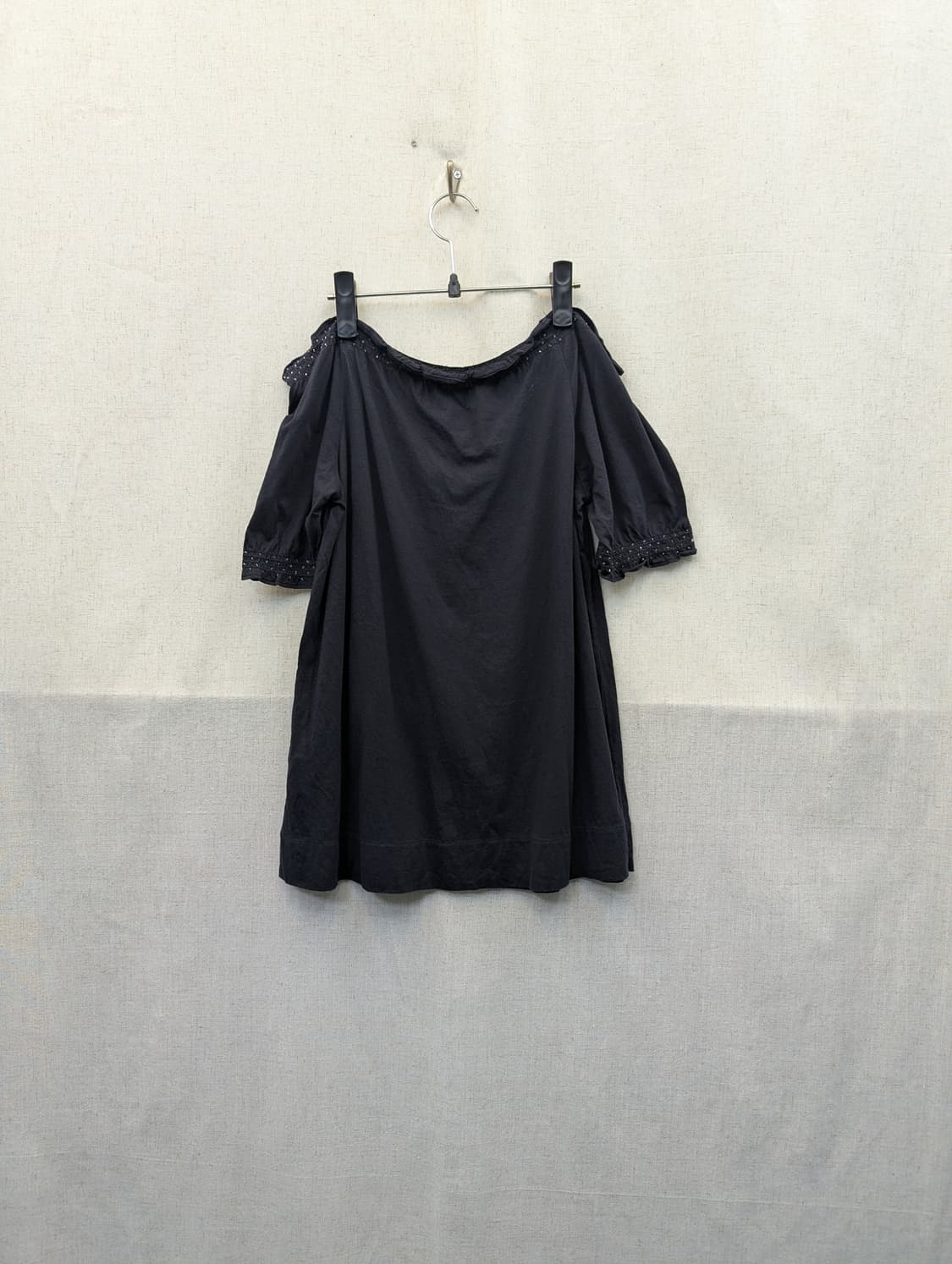 폴로진 블랙 블라우스 XL 상품이미지2