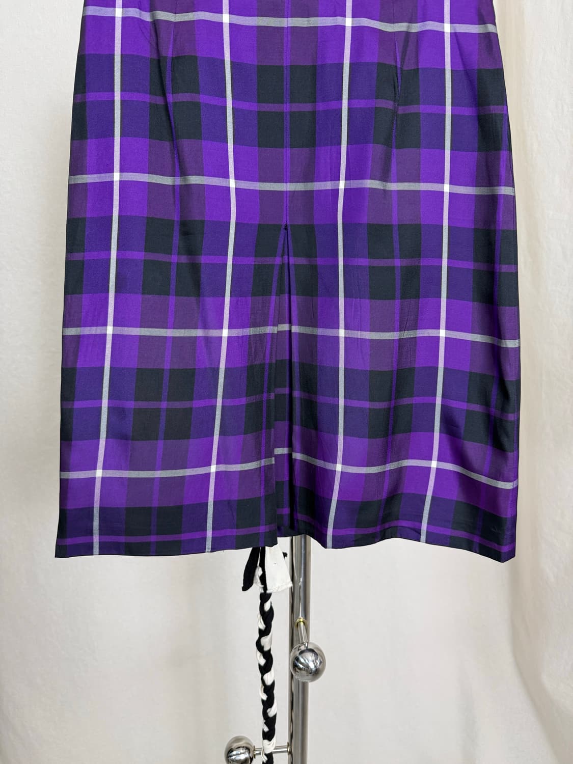 Zucca 체크 실크 스커트 상품이미지5