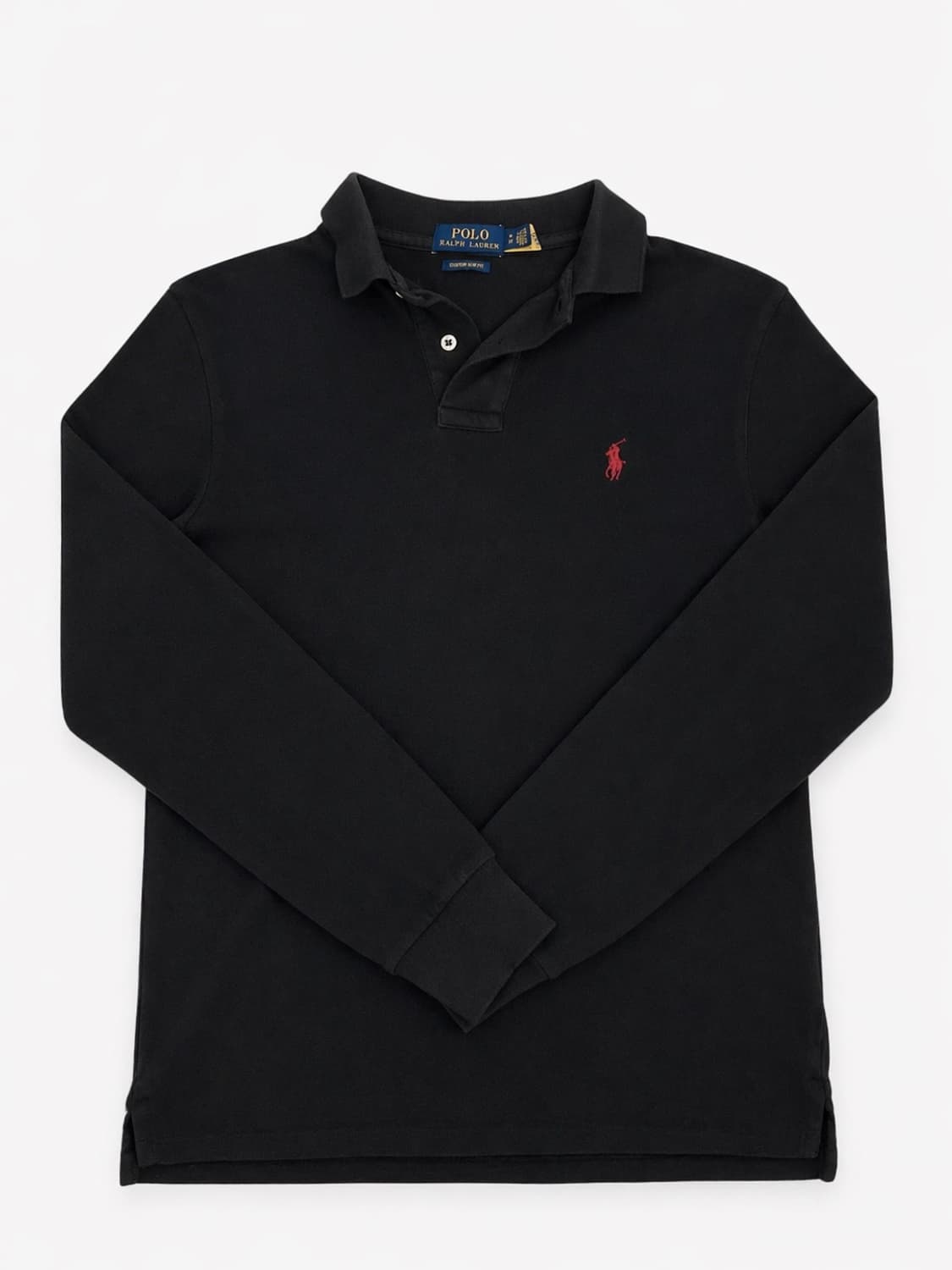 폴로 카라 롱슬리브 블랙 버건디 상품이미지2