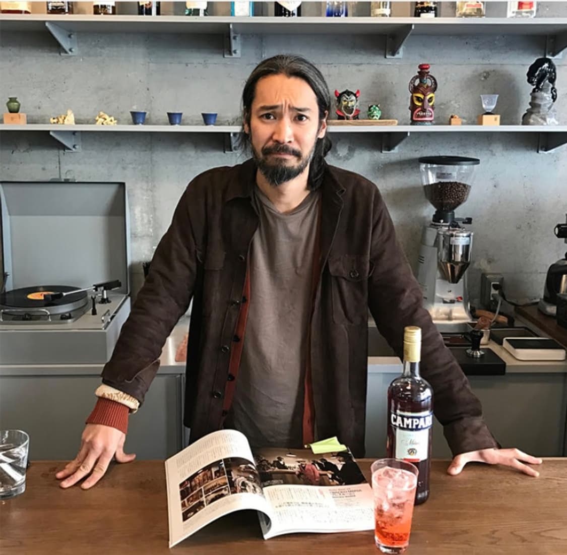 와코마리아 염소가죽 goat skin 셔츠 XL 상품이미지2