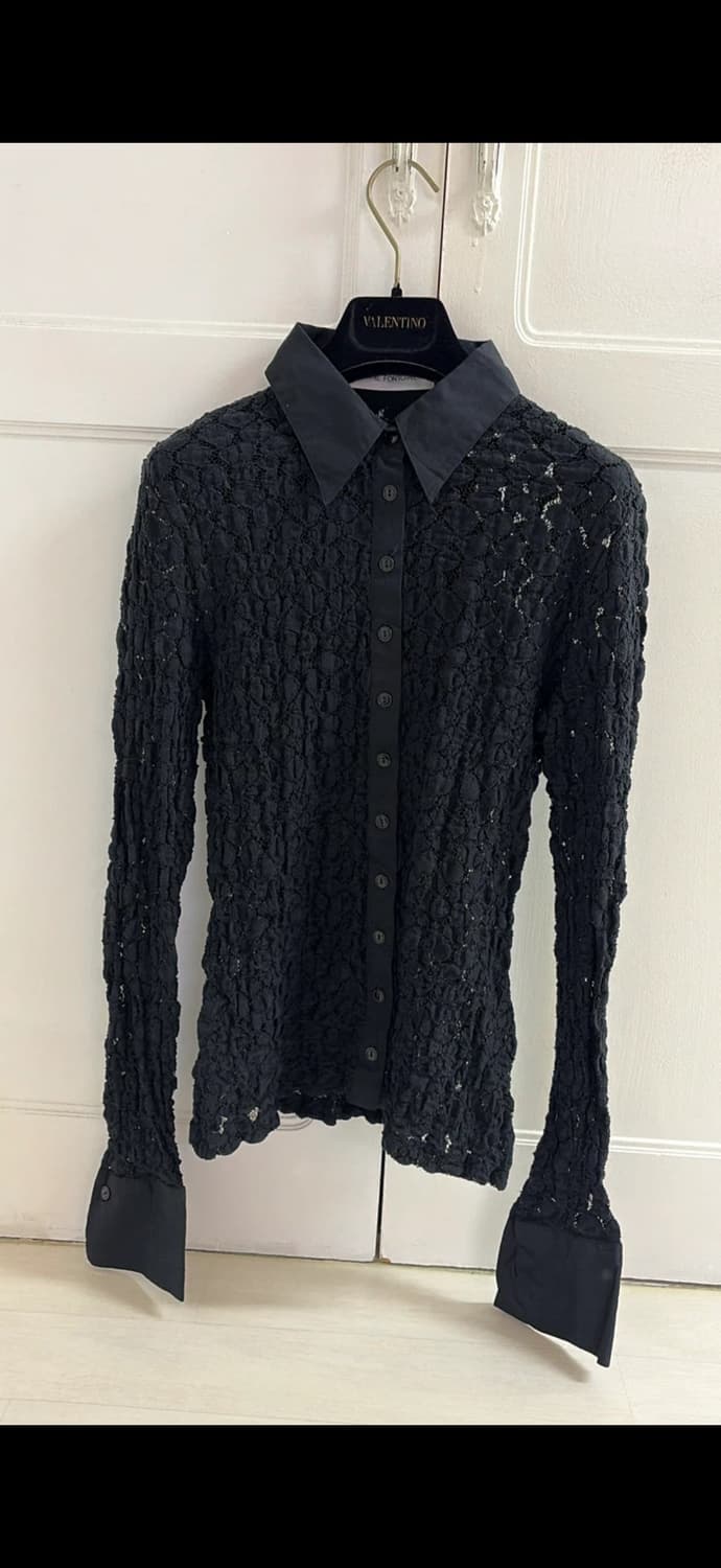 안느퐁텐 블랙 플리츠 블라우스44,55 정품 상품이미지1