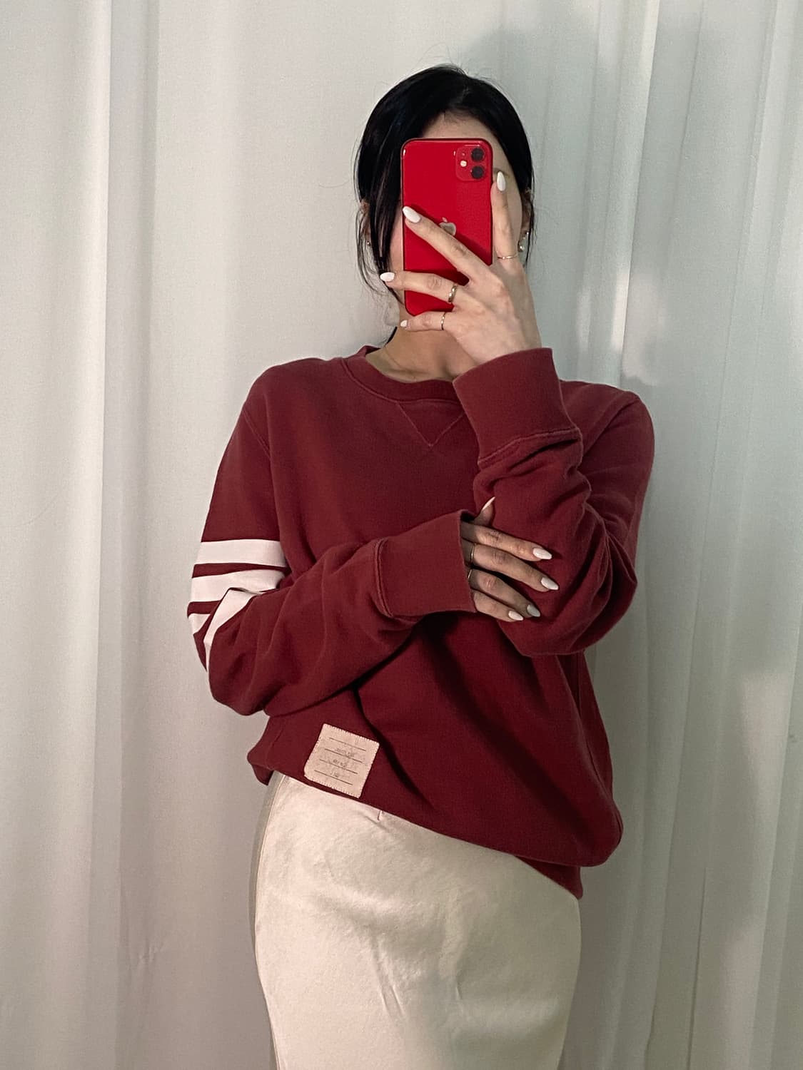 톰브라운 사선 완장 맨투맨 상품이미지2