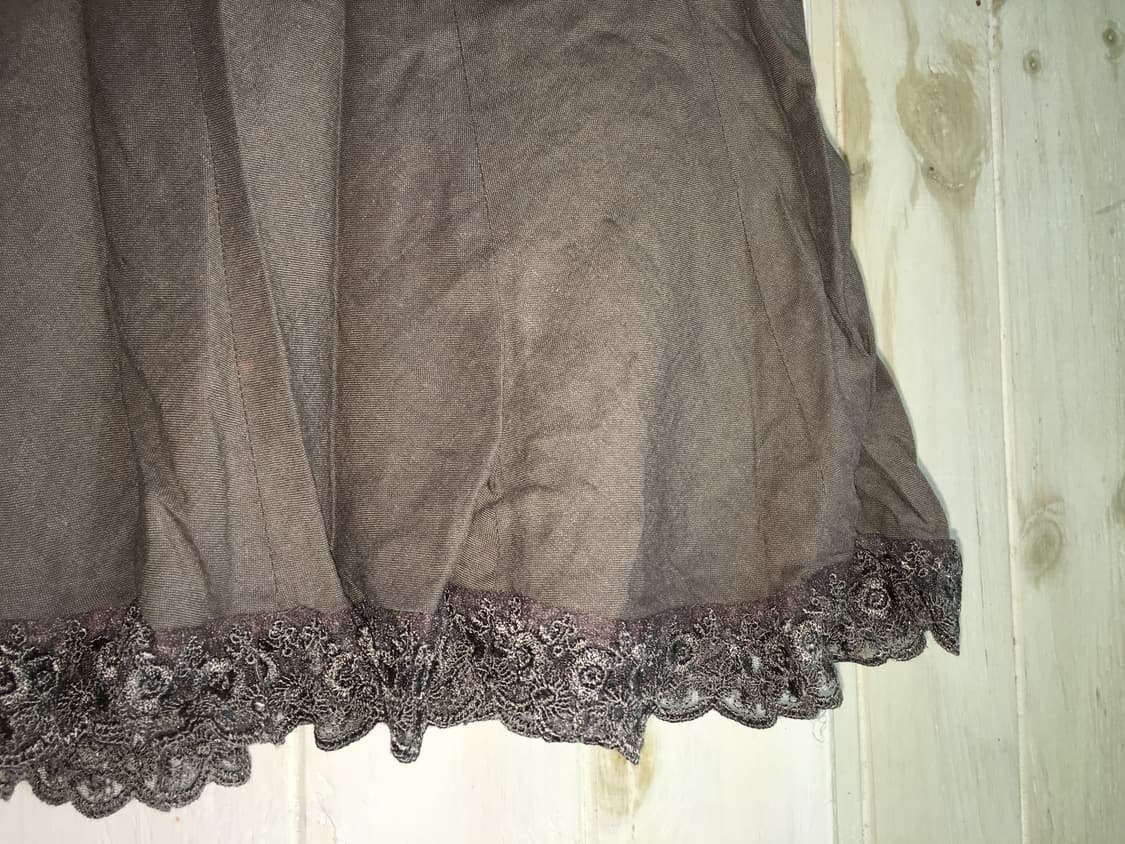 빈티지 카키브라운 레이스 스커트 상품이미지3