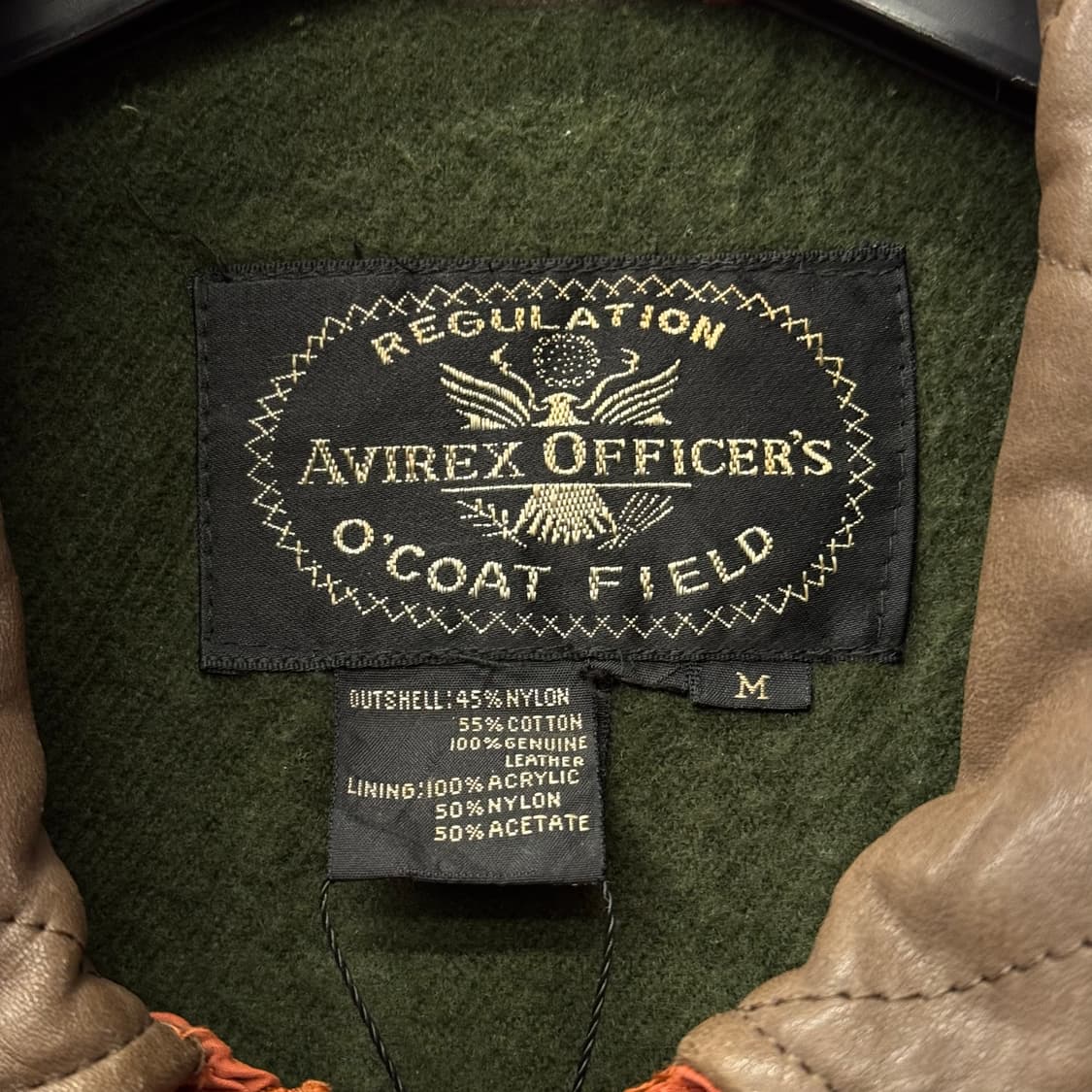 AVIREX 아비렉스 로즈 컬러 레더 카라 밀리터리 필드 코트 헌팅 자켓 상품이미지7