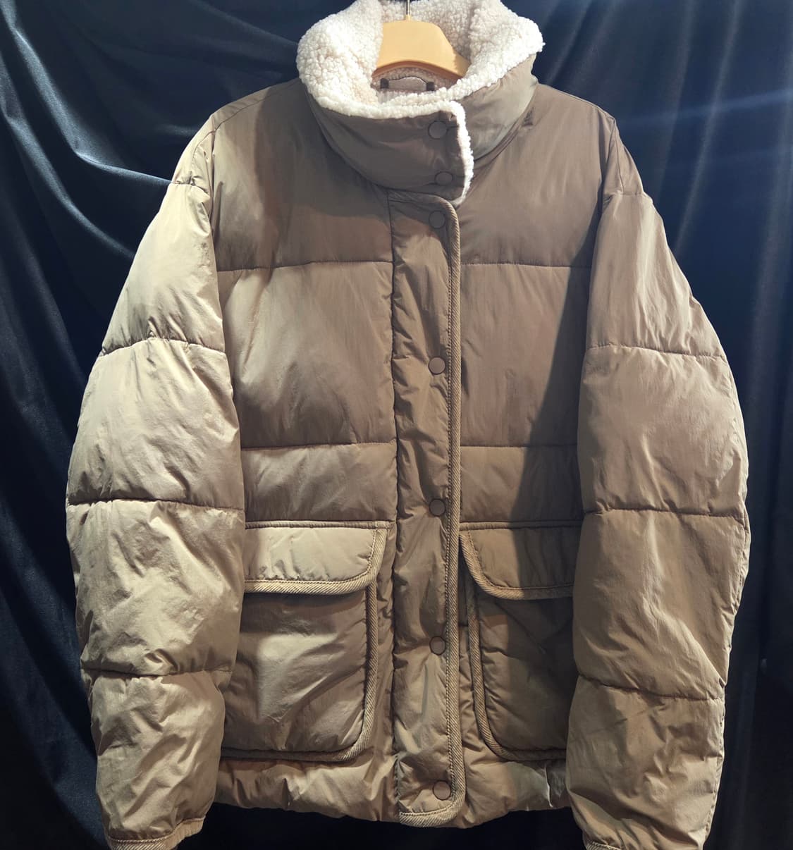 SPAO 뽀글이 카라 오버핏 패딩 점퍼 상품이미지2