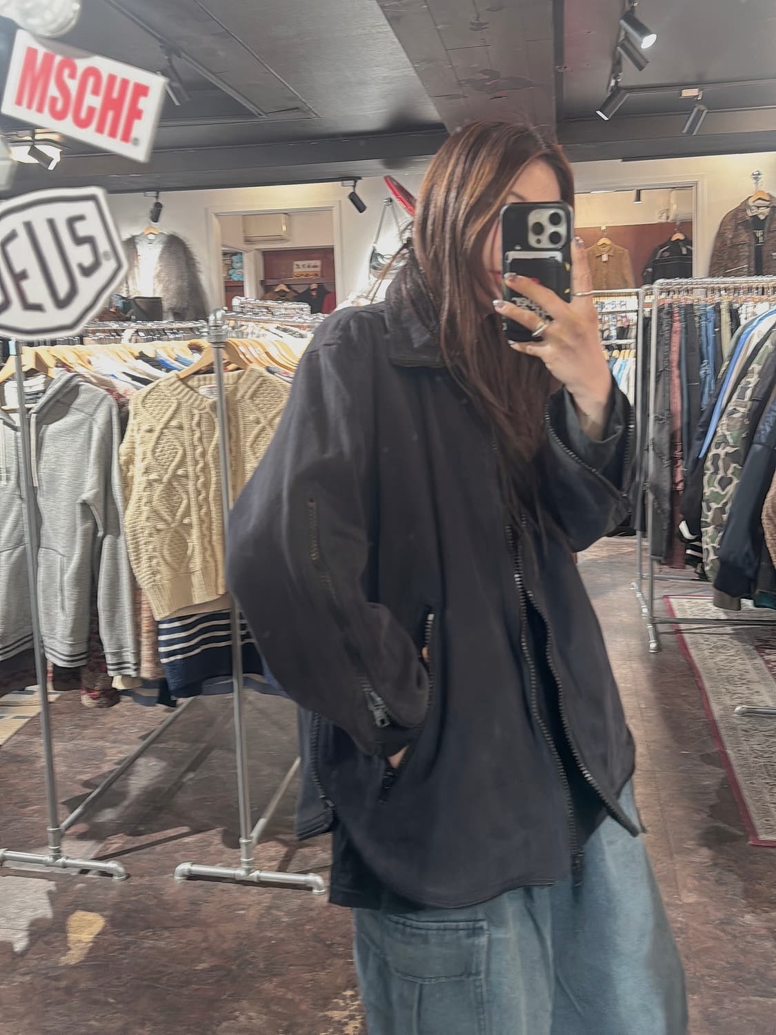 네펜데스 도쿄 빈티지 HOGGS 지퍼 디테일 집업 자켓 M 상품이미지1