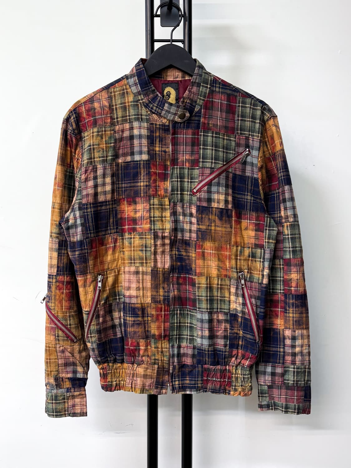 레드라인 패치워크 체크 자켓 상품이미지1