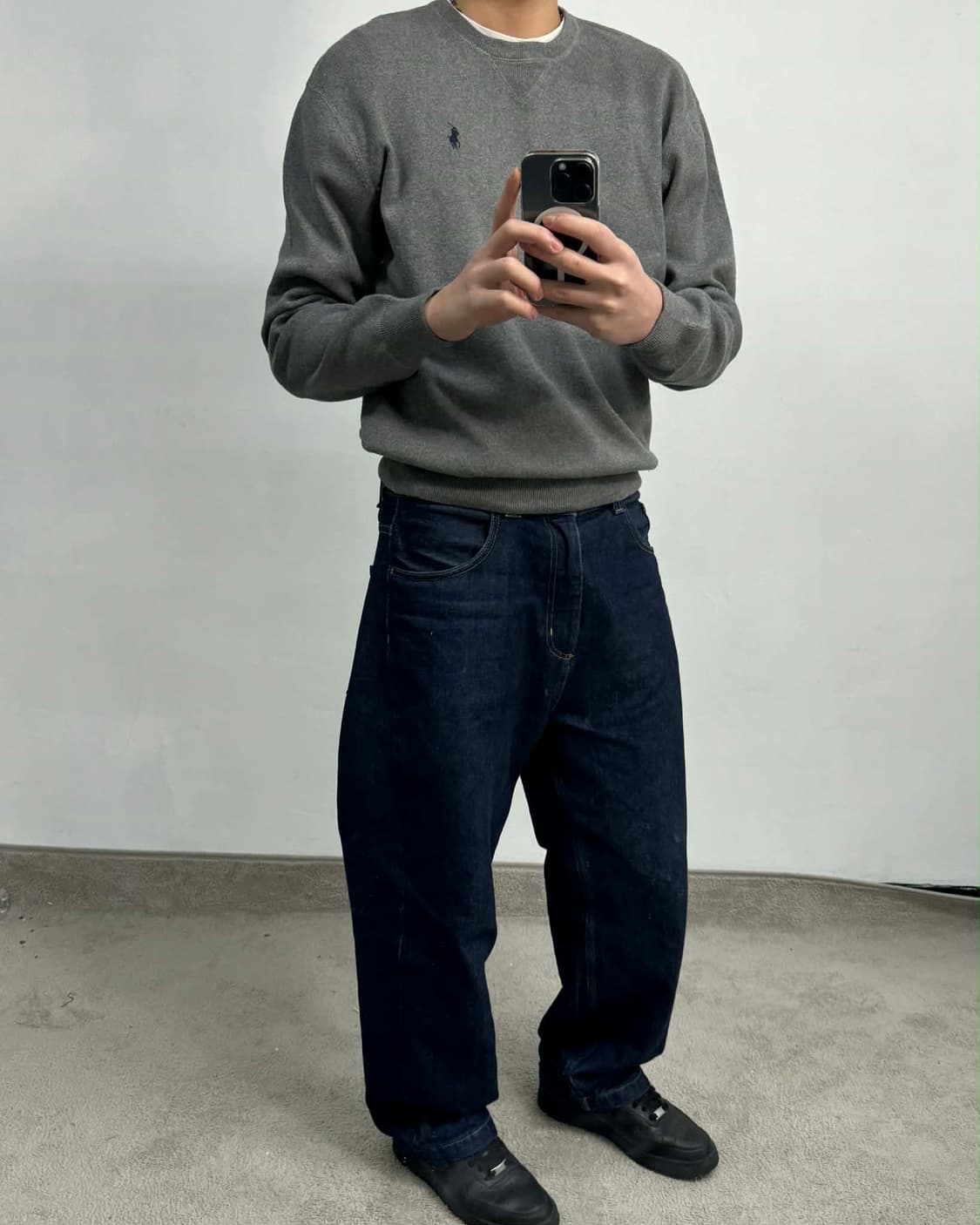 [M] 폴로 랄프로렌 그레이 코튼 니트 스웨터 상품이미지3