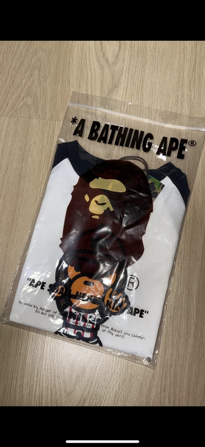 bape 베이프 베이비 마일로 베이스볼 반팔T 상품이미지1