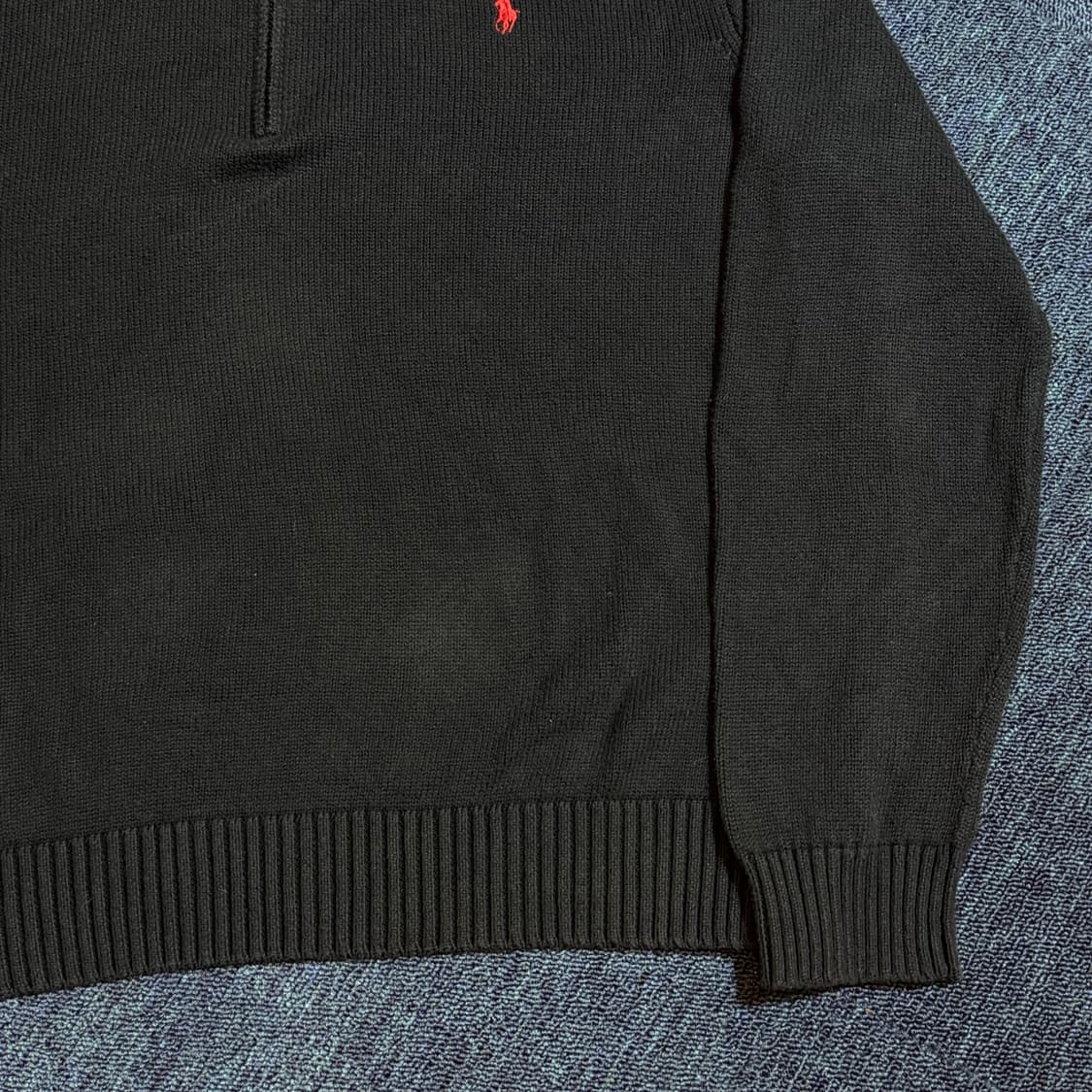폴로 랄프로렌 불랙 반집업 니트 상품이미지3