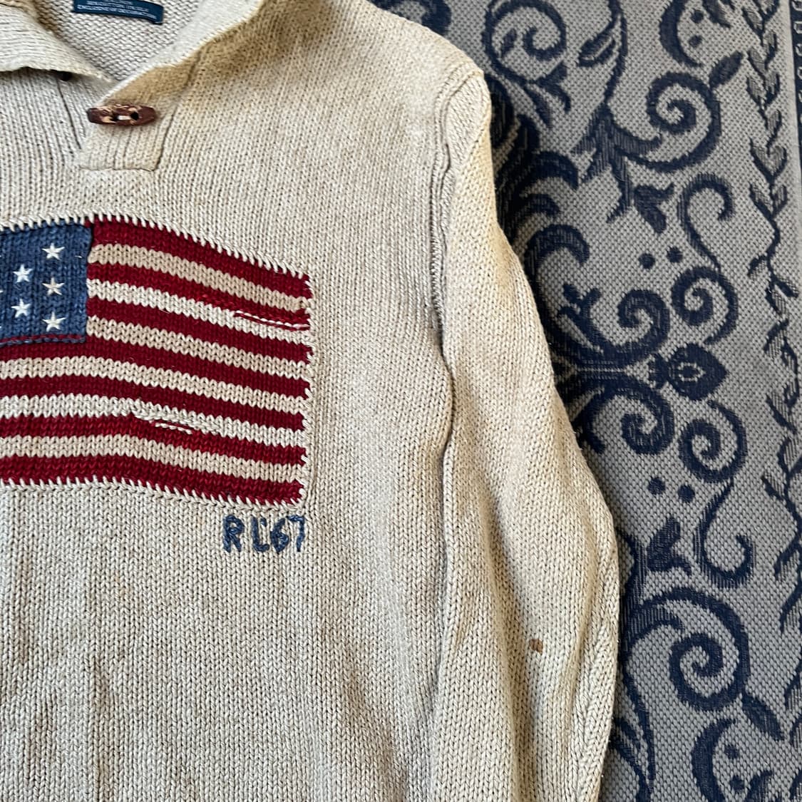 M 폴로 성조기 반버튼 니트/W2640 상품이미지2