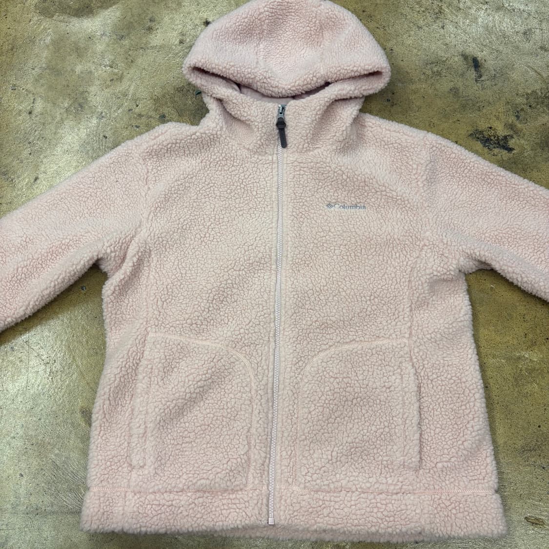[정품/L] 컬럼비아 핑크 쉐르파 플리스 후드집업 b16 상품이미지3