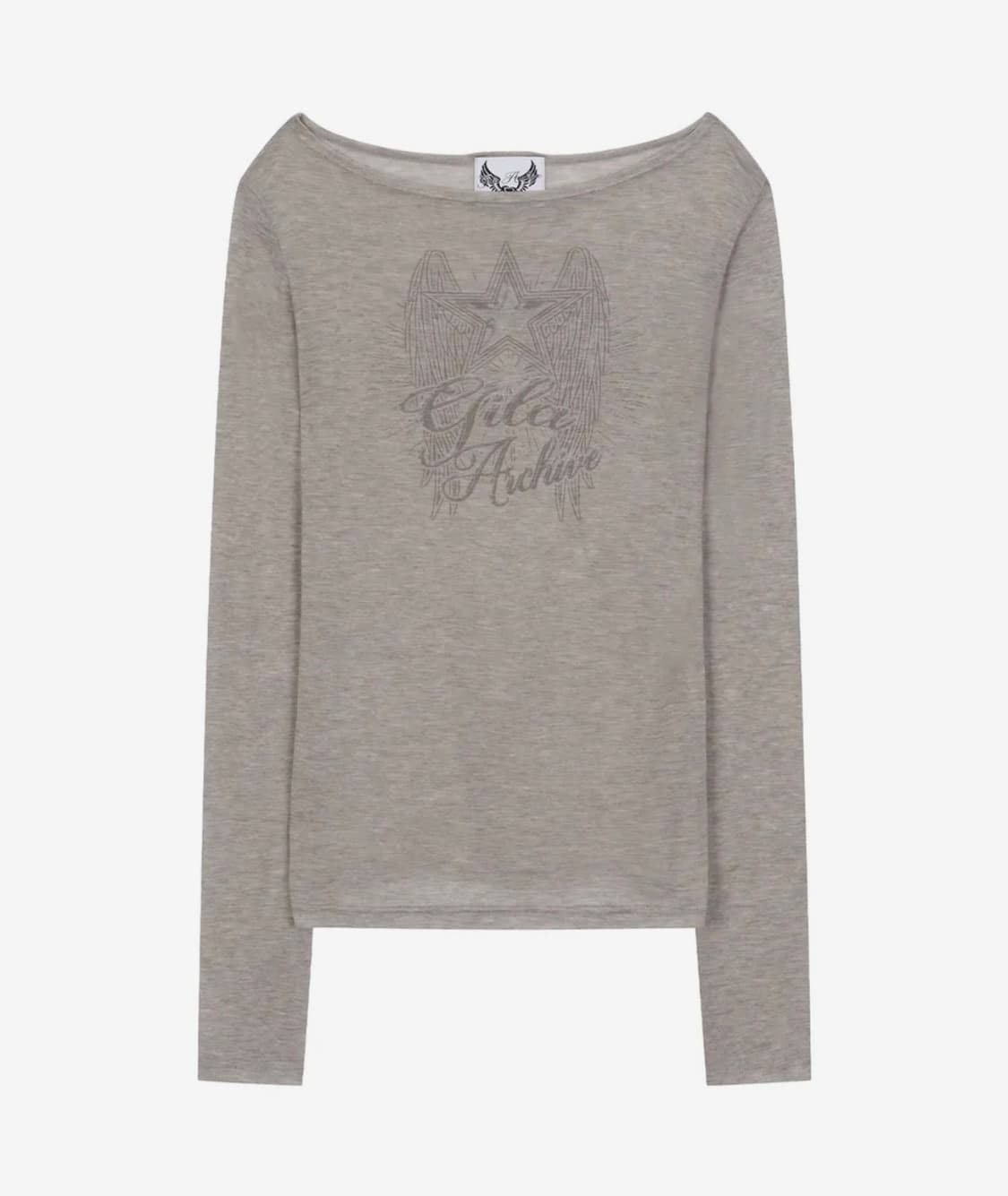길라 아카이브 STAR WING SHEER LONG SLEEVE_GY 상품이미지1