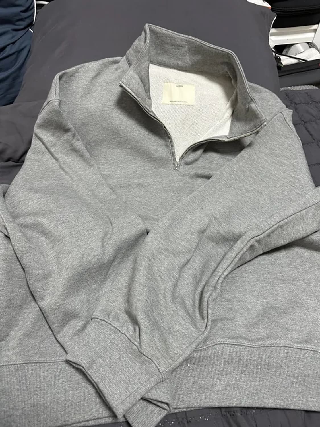 포터리 컴포트 하프 집업 스웻 셔츠 멜란지그레이 1  사이즈 상품이미지3
