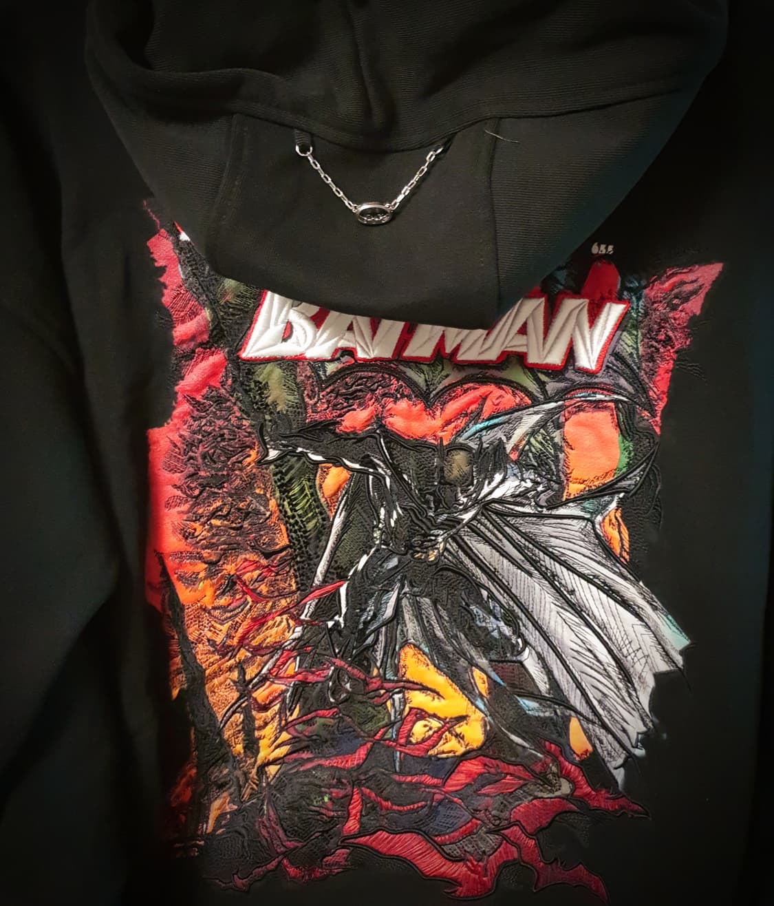 최저가판매 송지오옴므 DC컬렉션 배트맨 자수 후드 블랙 50 송지오 자수 상품이미지1