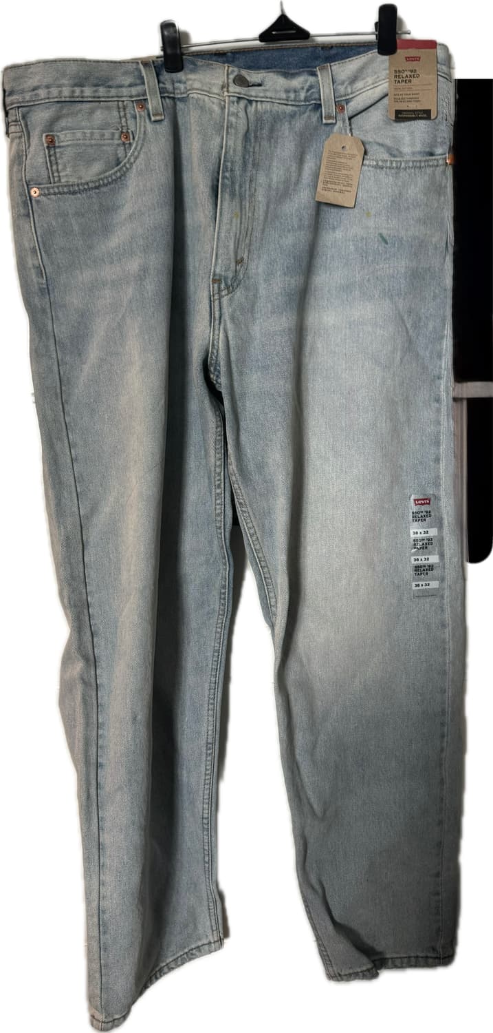 리바이스 페인팅 연청 데님팬츠 550 38사이즈 새제품 상품이미지2