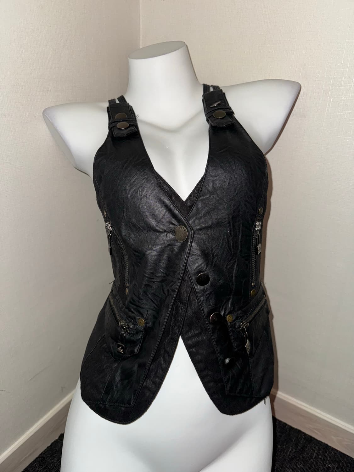 섹시 가죽 베스트 상품이미지7