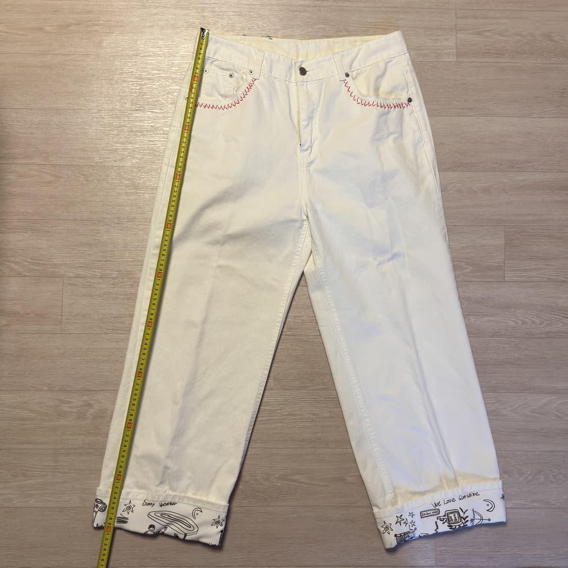 썬번(sunburn) x 헤르시(hernc) 화이트 데님 상품이미지3