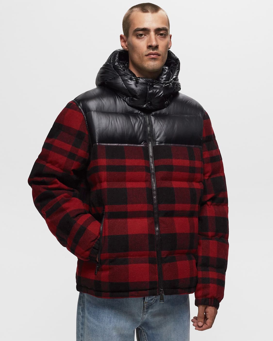 24FW 체크 울 푸퍼 패딩 상품이미지2