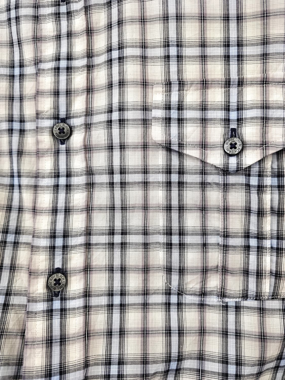 Burberry Black Label 실버라인 체크셔츠 상품이미지4