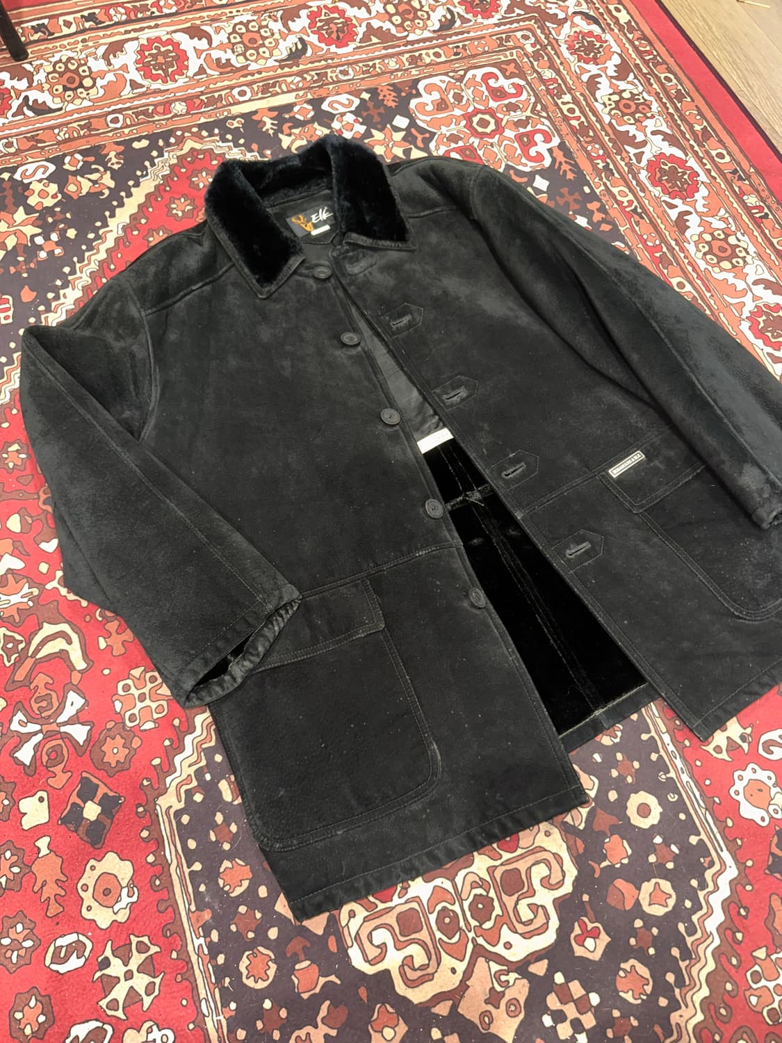 ( XL-2XL ) 가죽코트 가죽카코트 세무자켓 빈티지가죽 오버핏가죽 상품이미지6