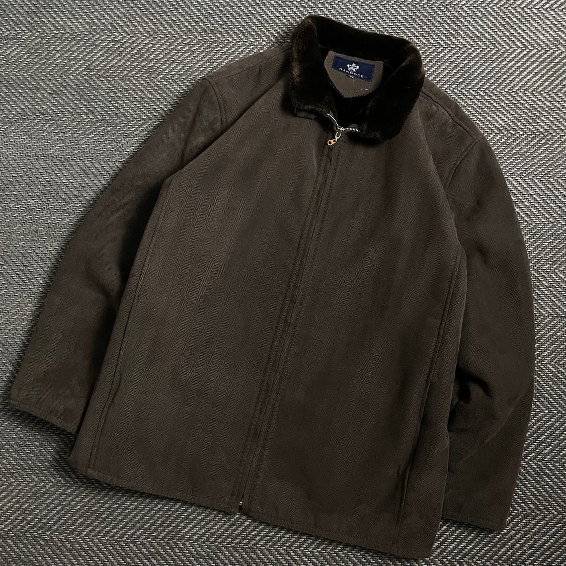 HANDOCK 빈티지 아카이브 헤링본 퍼 트리밍 자켓 브라운 y 4775 상품이미지1