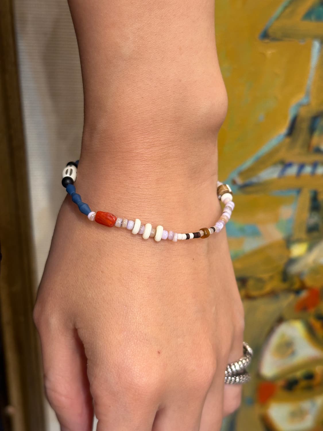 Musta cow horn mix gemstone bracelet 상품이미지7