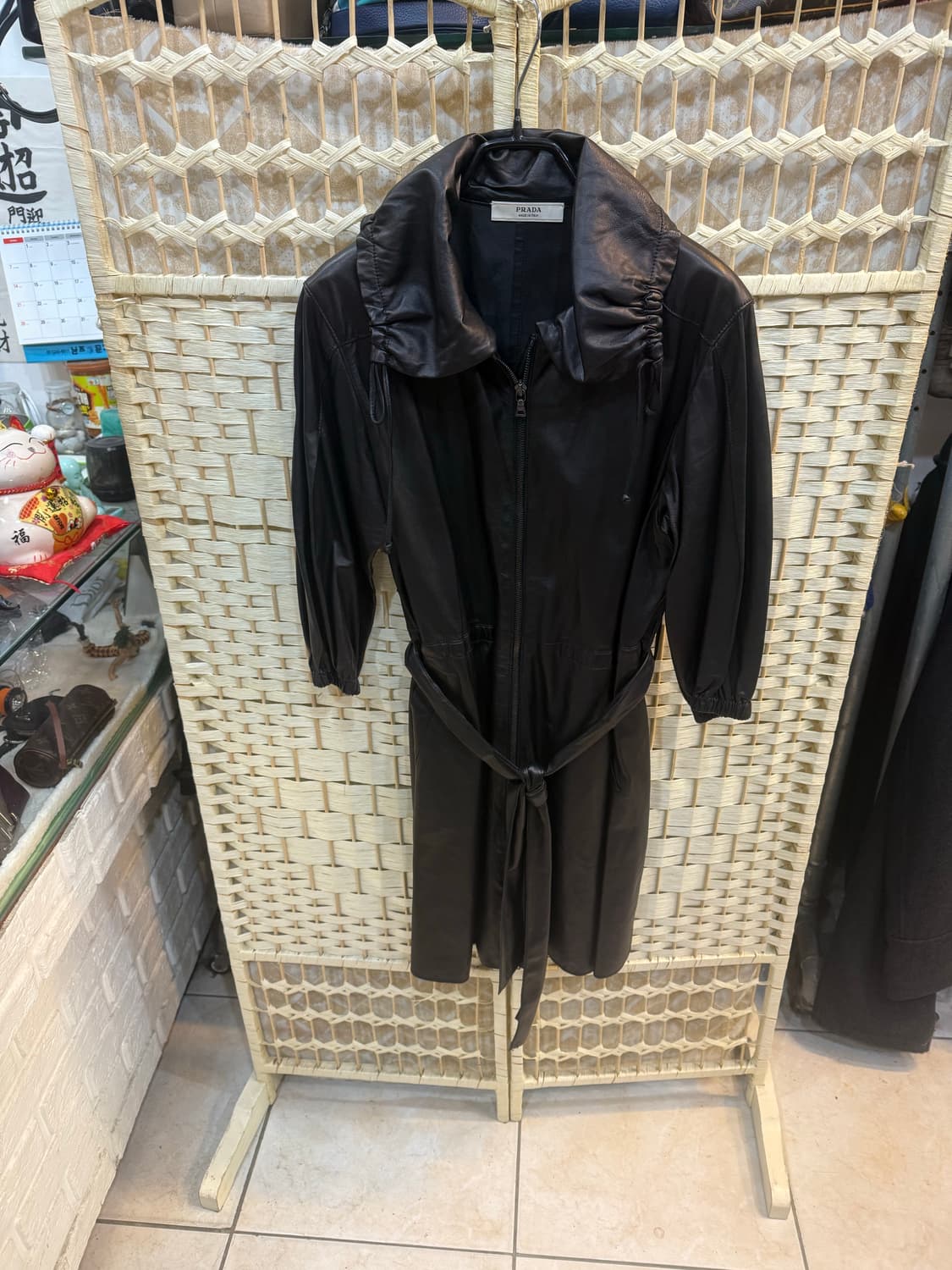 36/44-55 정품 프라다 가죽코트 팝니다 상품이미지1
