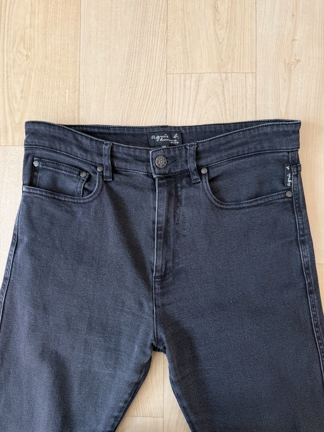 agnes b 흑청 데님 팬츠 상품이미지2