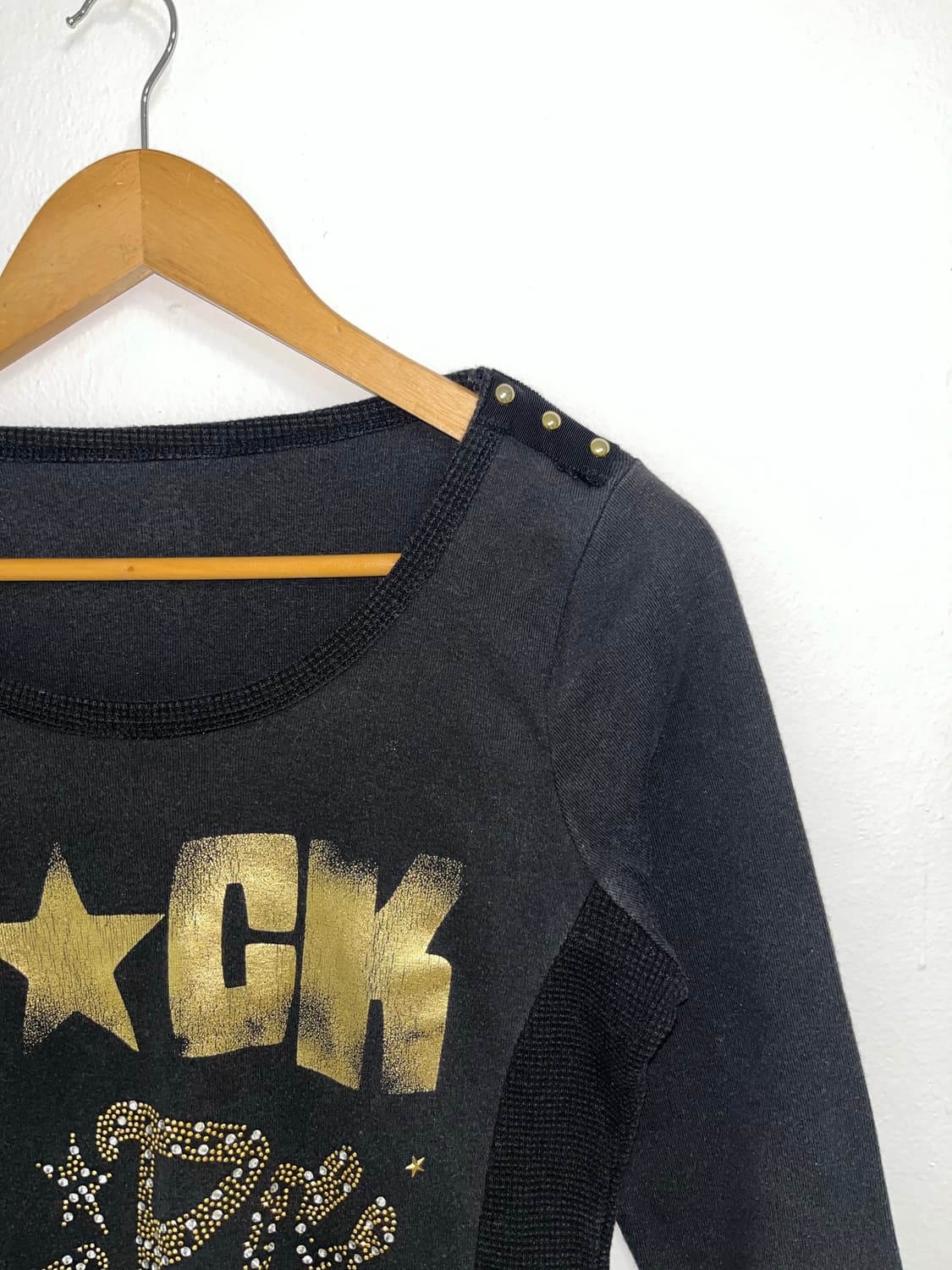 락 펑크 골드 래터링 롱슬리브 상품이미지6