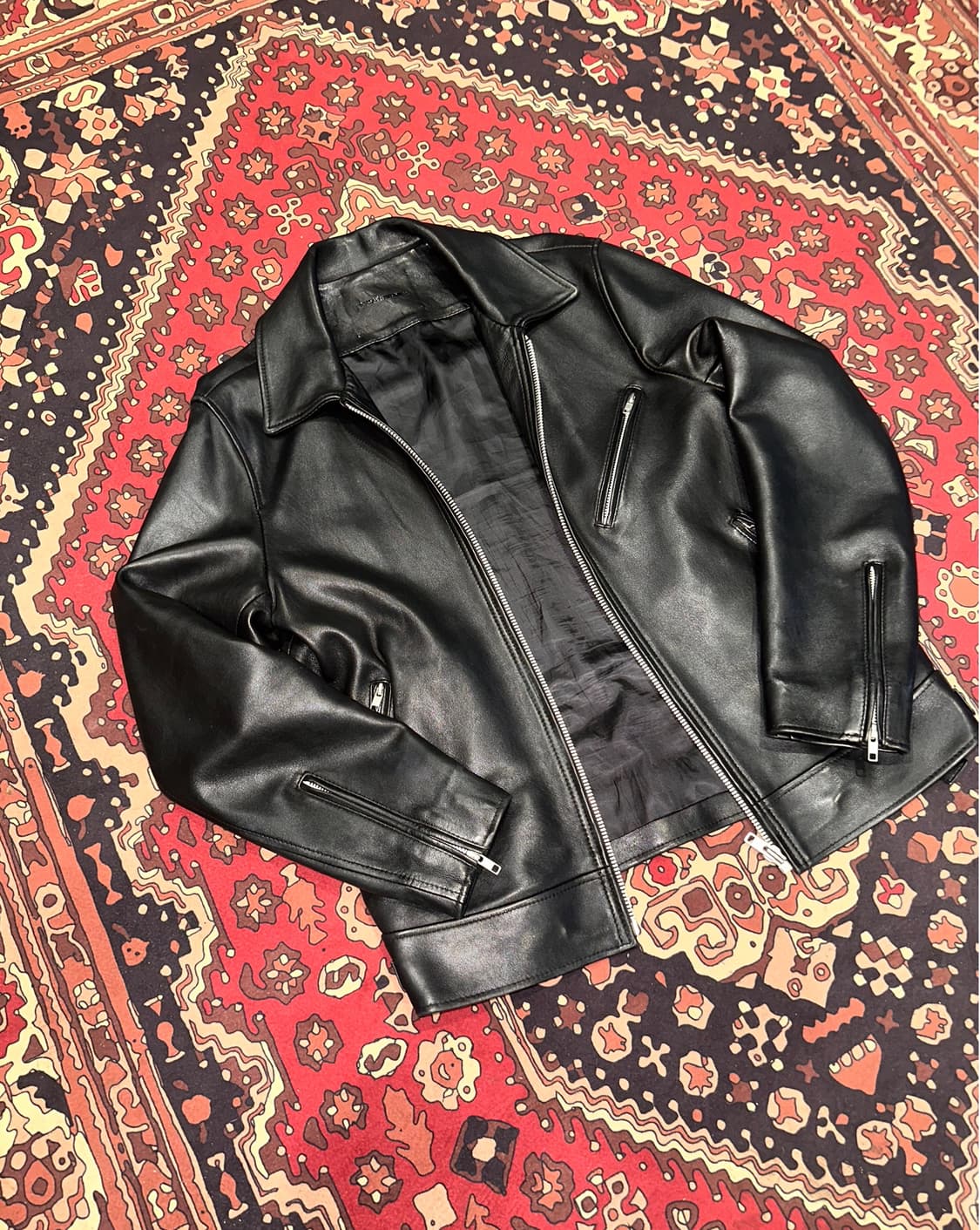 ( L ) 바이커가죽 바이커자켓 라이더자켓 양가죽자켓 봄버자켓 상품이미지2