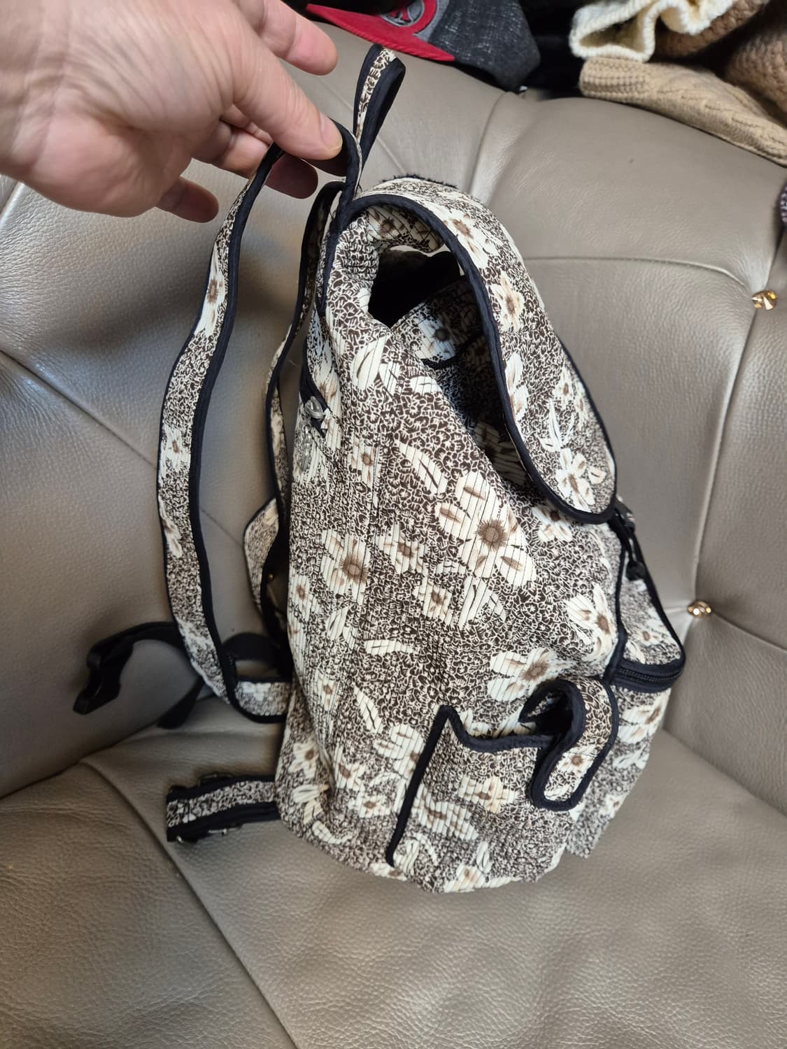 통영 누비 특산품 백팩 여자 새상품급 상품이미지3