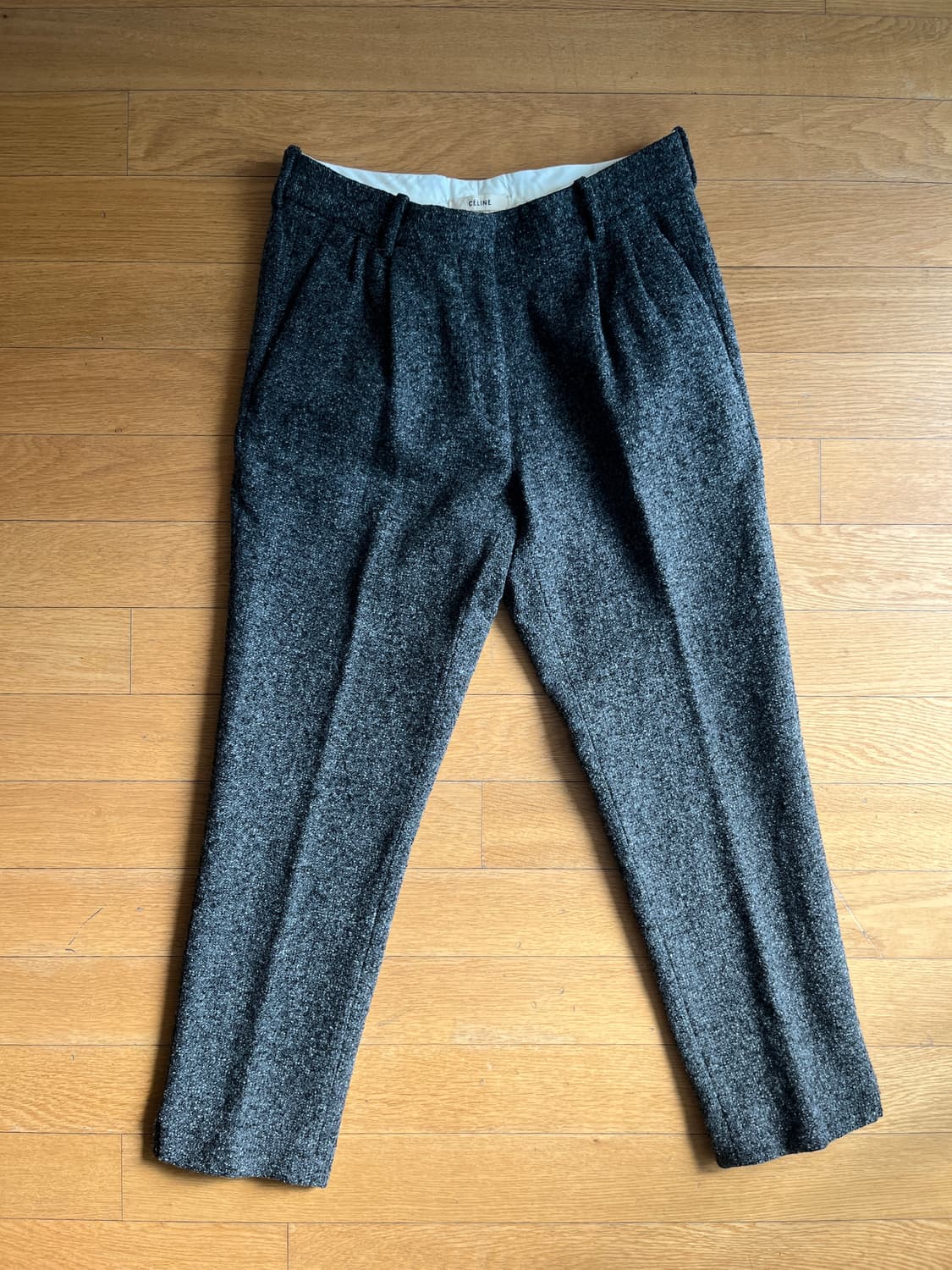 올드 셀린느 울 부클 테이퍼드 팬츠 상품이미지1