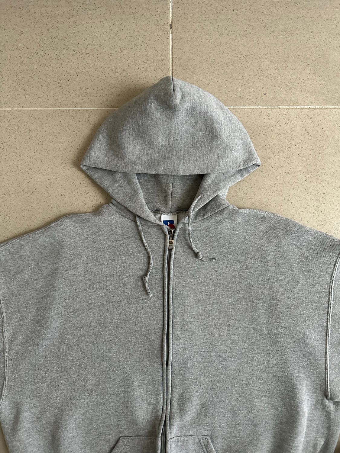 90s 빈티지 러셀 후드집업 그레이 XL 상품이미지4