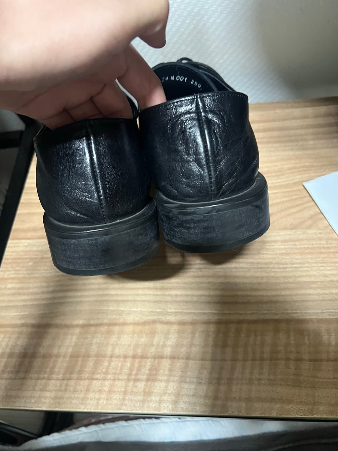 [280] 수아레 X 로맨틱무브 슬랩스틱 더비 슈즈 블랙 상품이미지5