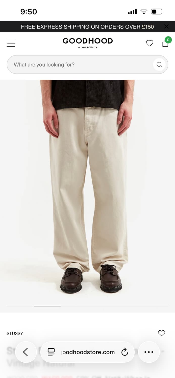 Stussy Big Ol Jean Washed Canvas 스투시 빅올진 상품이미지1