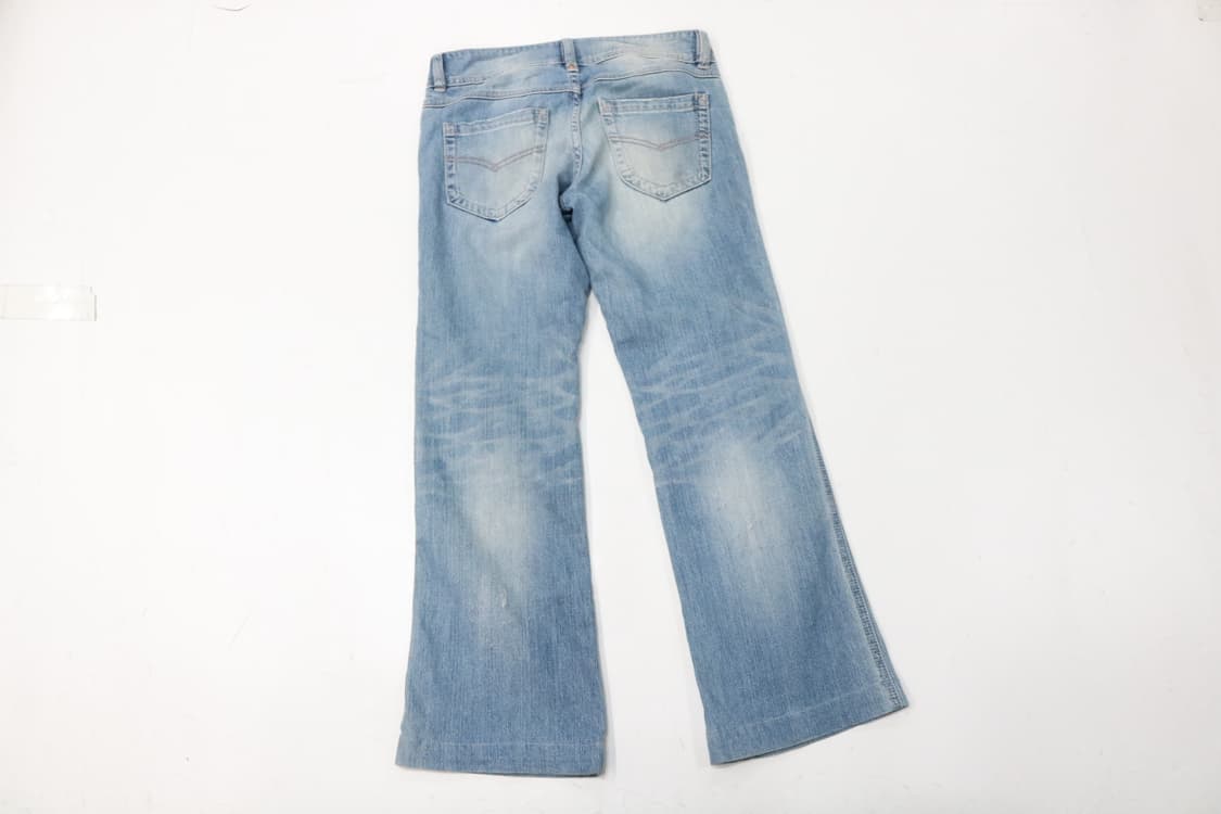 LJSICARLE 빈티지 지퍼 디테일 데미지 부츠컷 데님 팬츠 (2) 상품이미지7