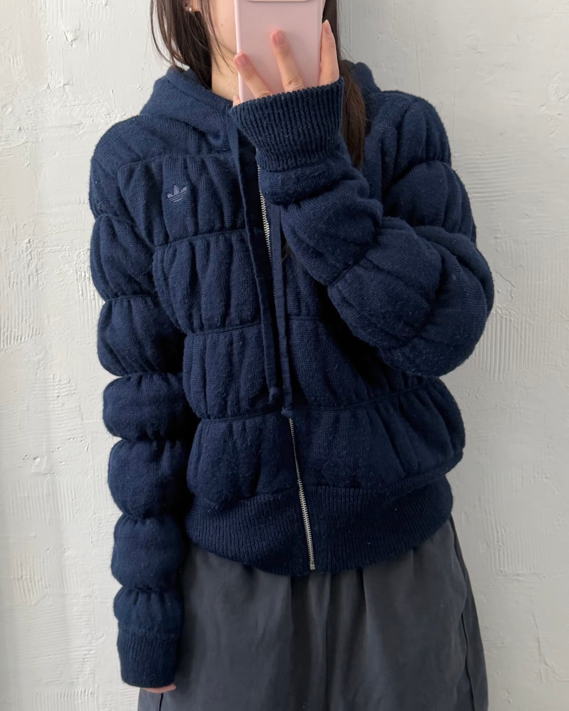 Adidas 아디다스 파이어버드 셔링퀄팅 니트 패딩 상품이미지1