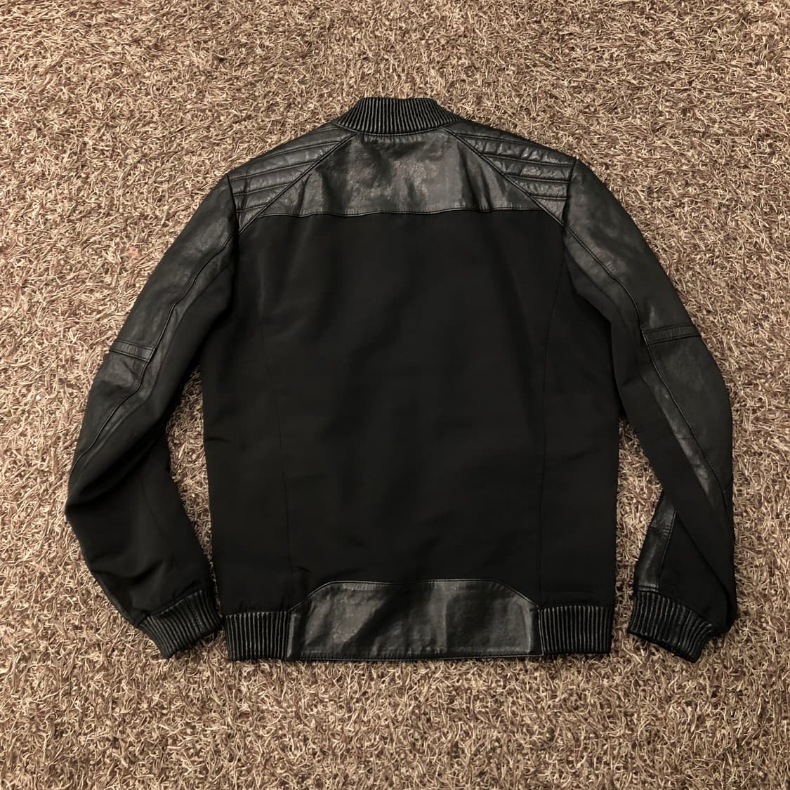 100 닉스 양가죽 믹스 레더 가죽 자켓 상품이미지3