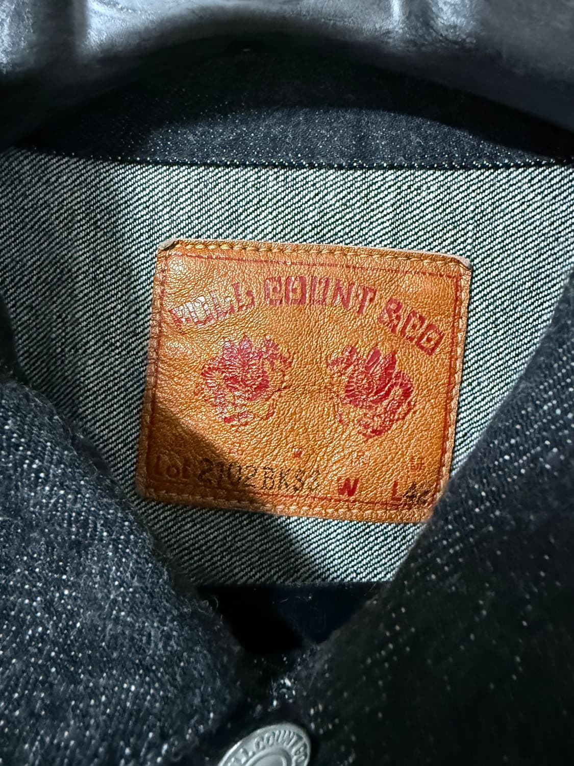 풀카운트 2102BKSS 2세대 블랙 데님 자켓 슈퍼스무스 42사이즈 상품이미지3