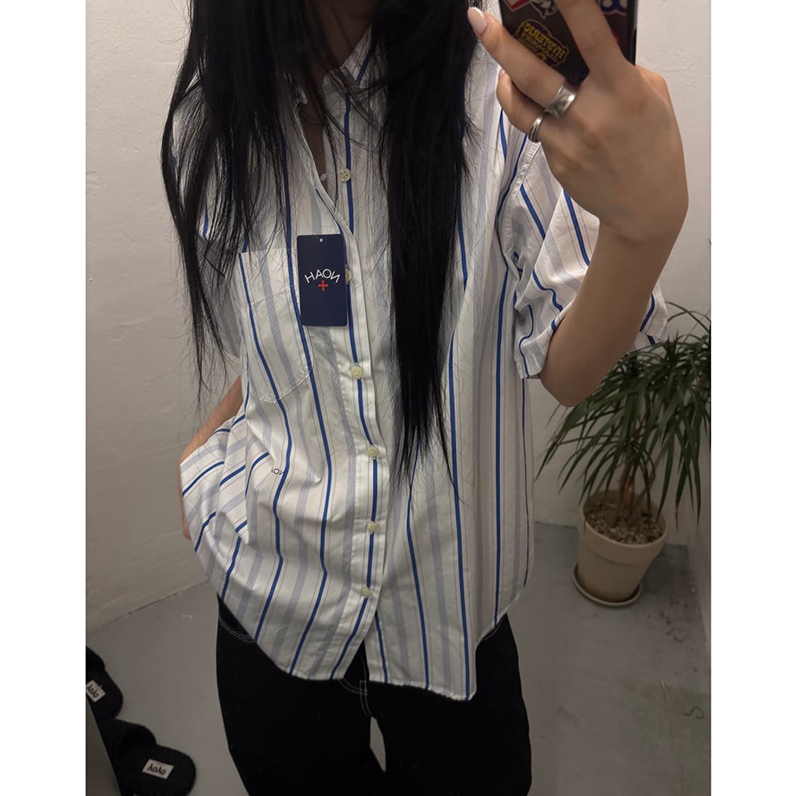 노아 NOAH Stripe S/S Shirt 상품이미지3
