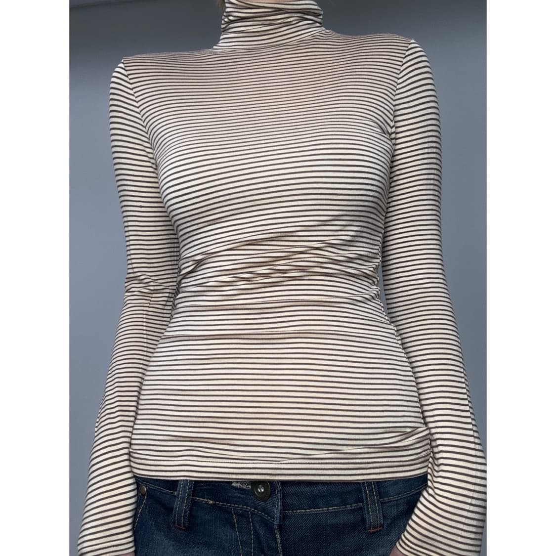 빈티지 스트라이프 레이어드 이너 롱슬리브 상품이미지1